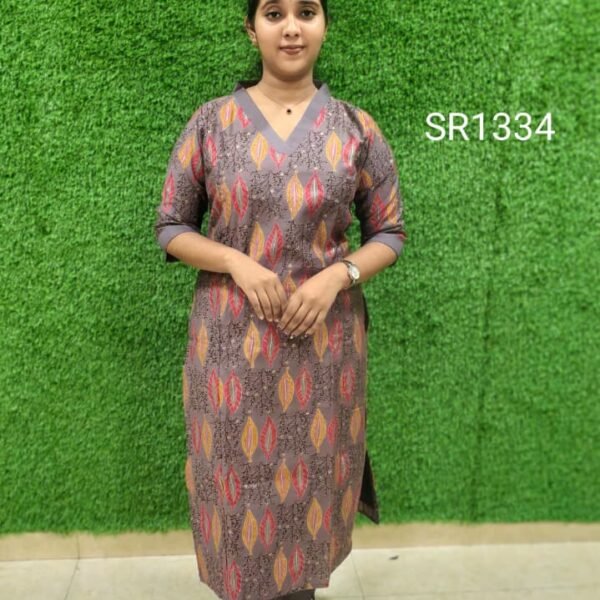 Serene Bloom Cotton Maternity Kurta Set – SR1334